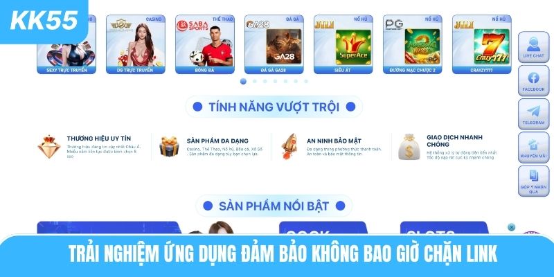 Trải nghiệm ứng dụng đảm bảo không bao giờ chặn link